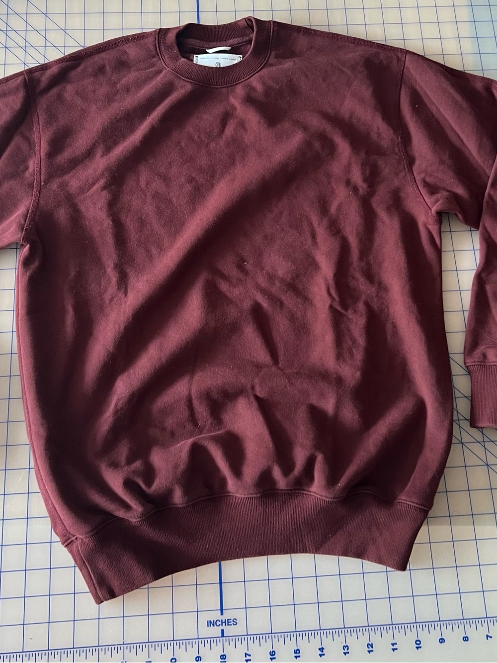 Reigning Champ Men's Crewneck Sweatshirt in Burgundy